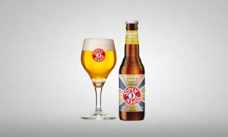 Jopen Sunny Day IPA flesje en glas